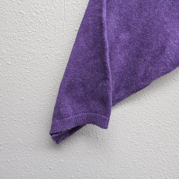 Nurture Sweater Dress Womens XL Purple Knit V Neck Empire Waist 3/4 Sleeve - Picture 3 of 10